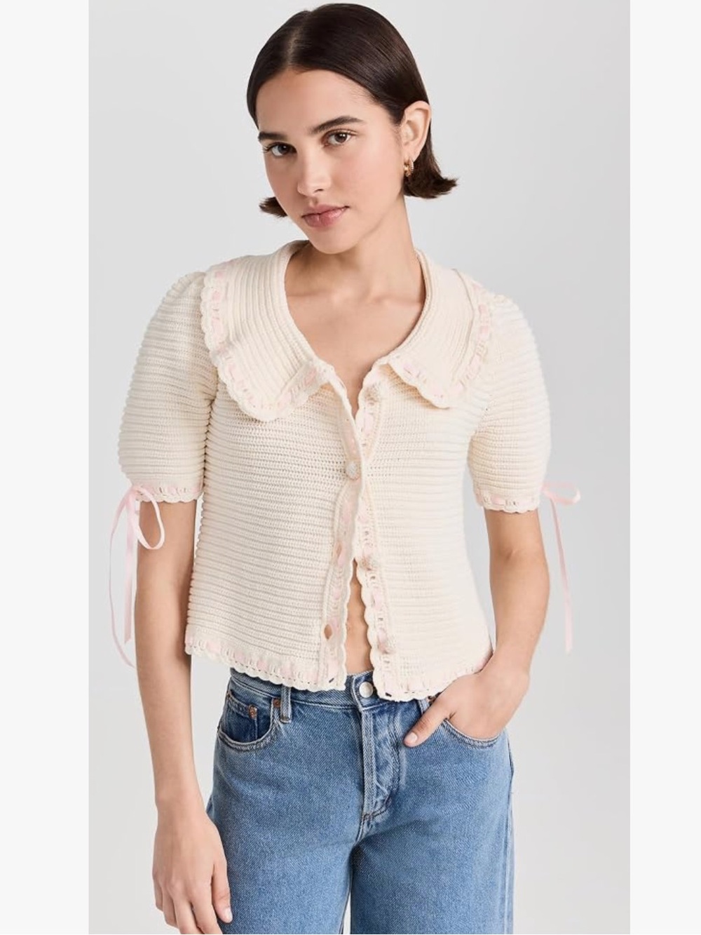 For Love & Lemons Women's Olina Crochet Cardigan